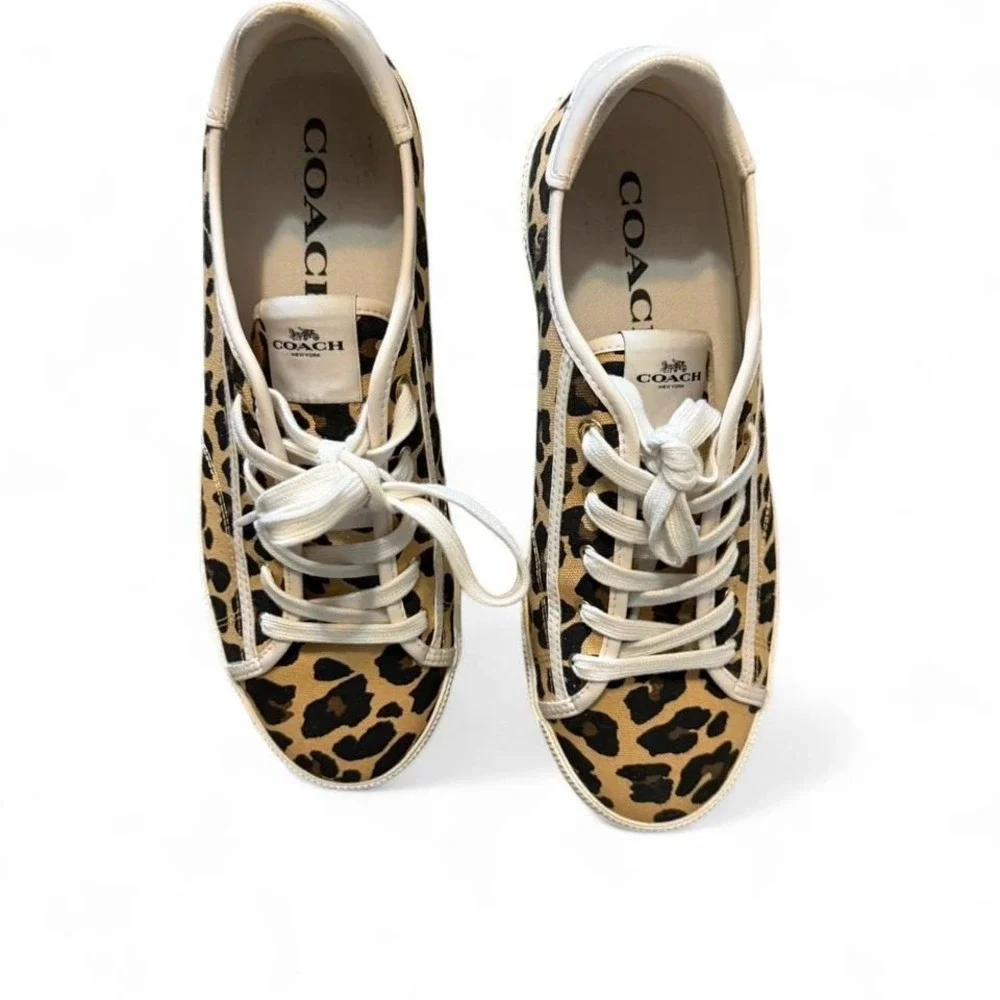 Coach Leopard‎ Print Low Top Sneakers
